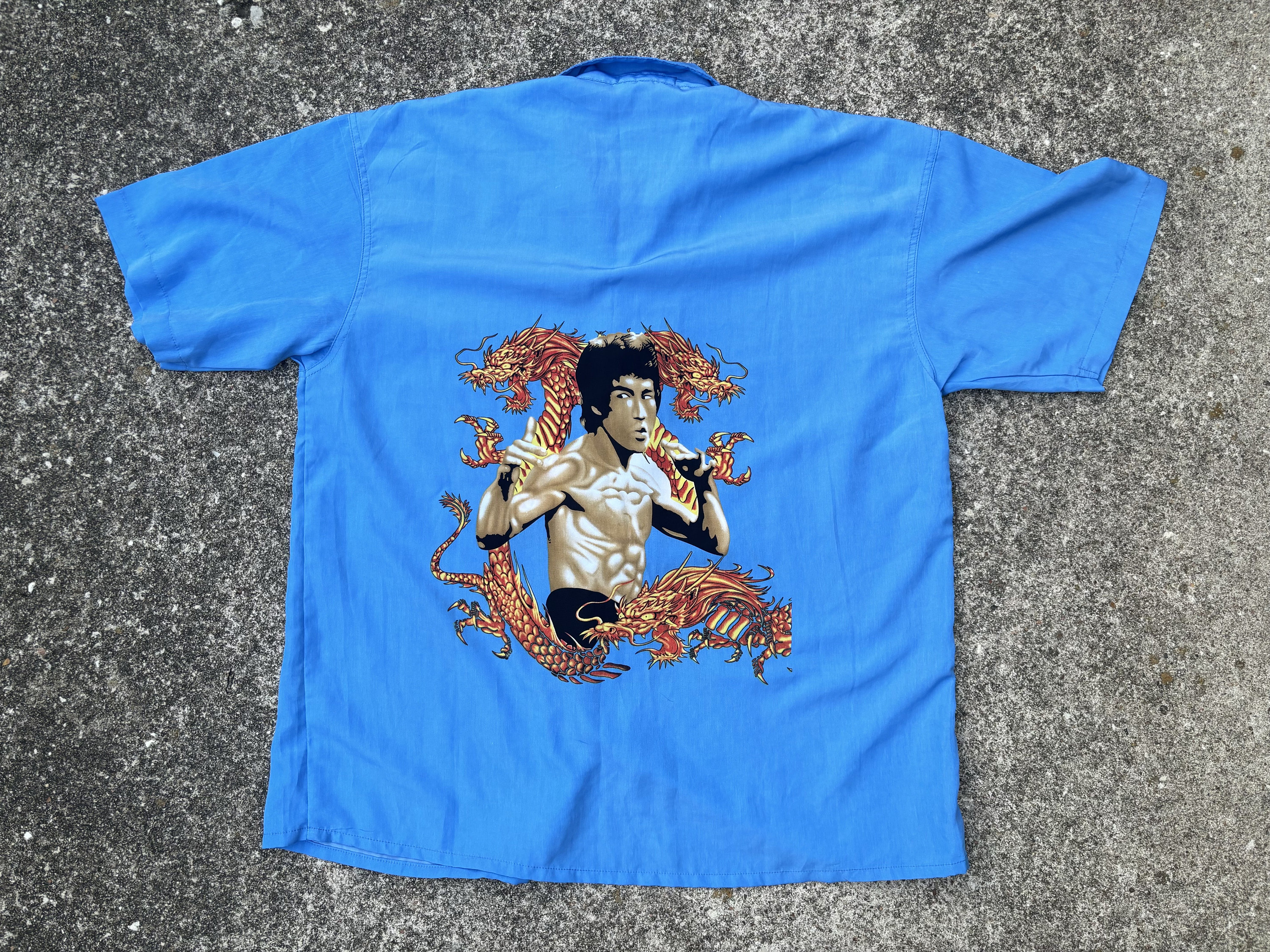 Vintage 90s Bruce Lee Hawaiian Shirt Size XL by Super Cool - Etsy
