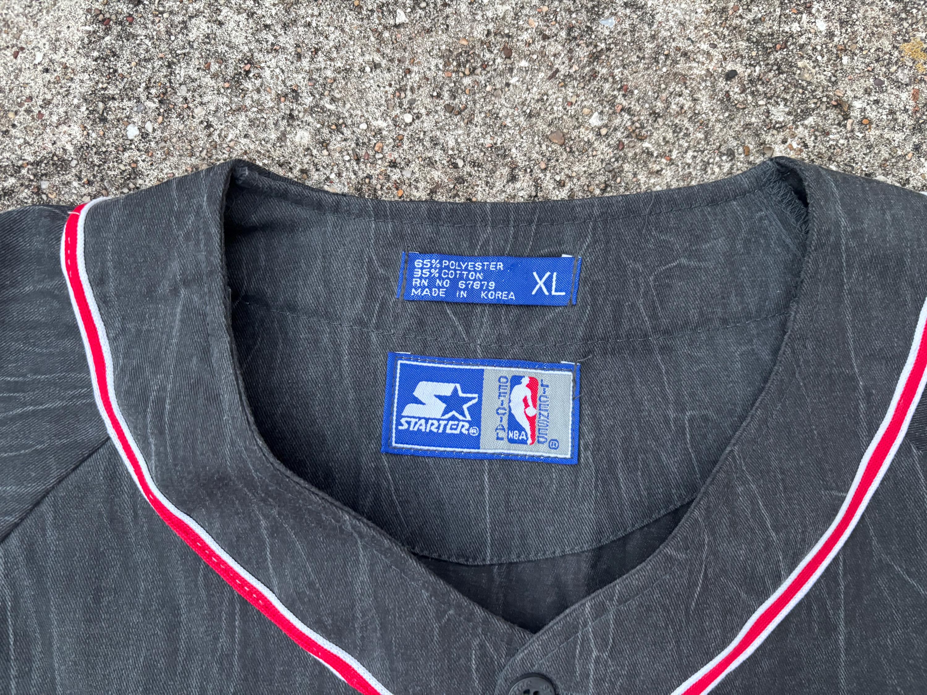 Maillot Chicago Bulls Vintage Années 90 - Michael Jordan - Taille L - Noir Style Baseball - État Occasion