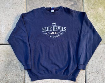 Vintage 90s University of Duke Blue Devils Crewneck Size XL by Cadre