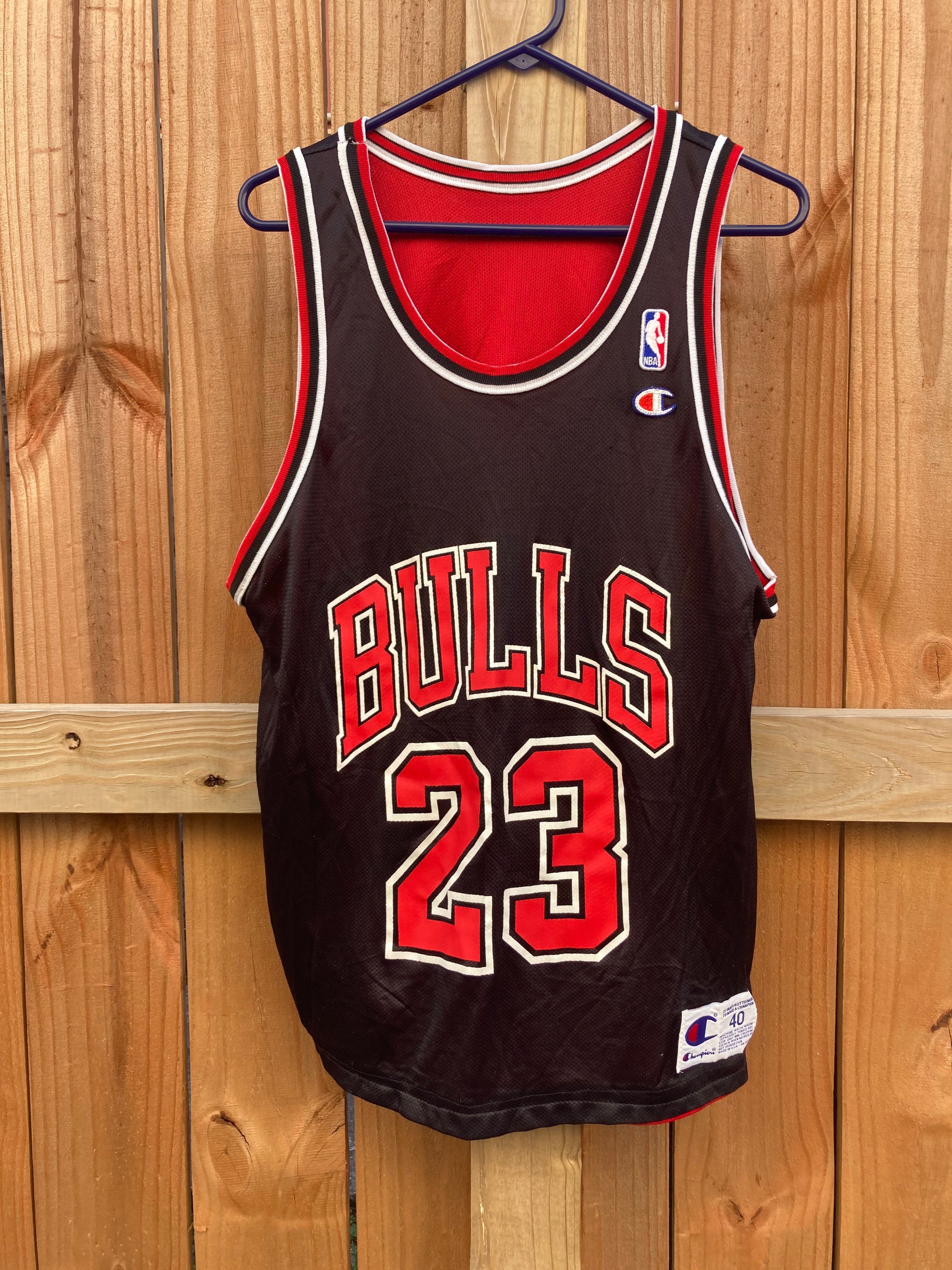 MICHAEL JORDAN CHICAGO BULLS VINTAGE 1990'S CHAMPION REVERSIBLE JERSEY -  Bucks County Baseball Co.