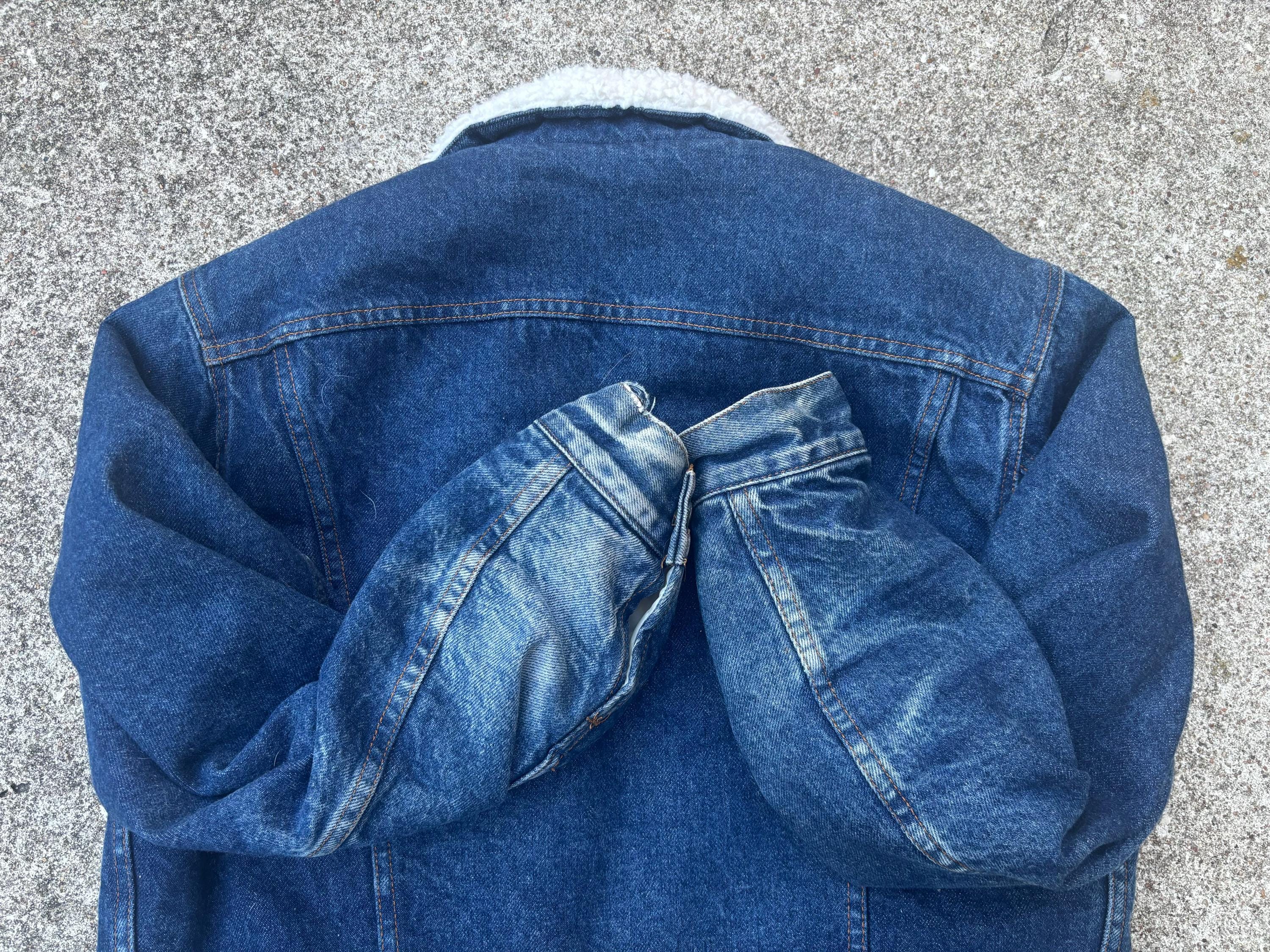 Vintage 80s Levi's Sherpa Denim Jacket Size 40R - Etsy Canada