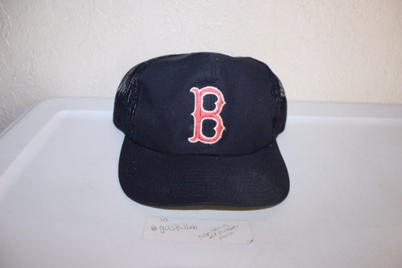 vintage 90s boston red sox meshback hat by twins etsy
