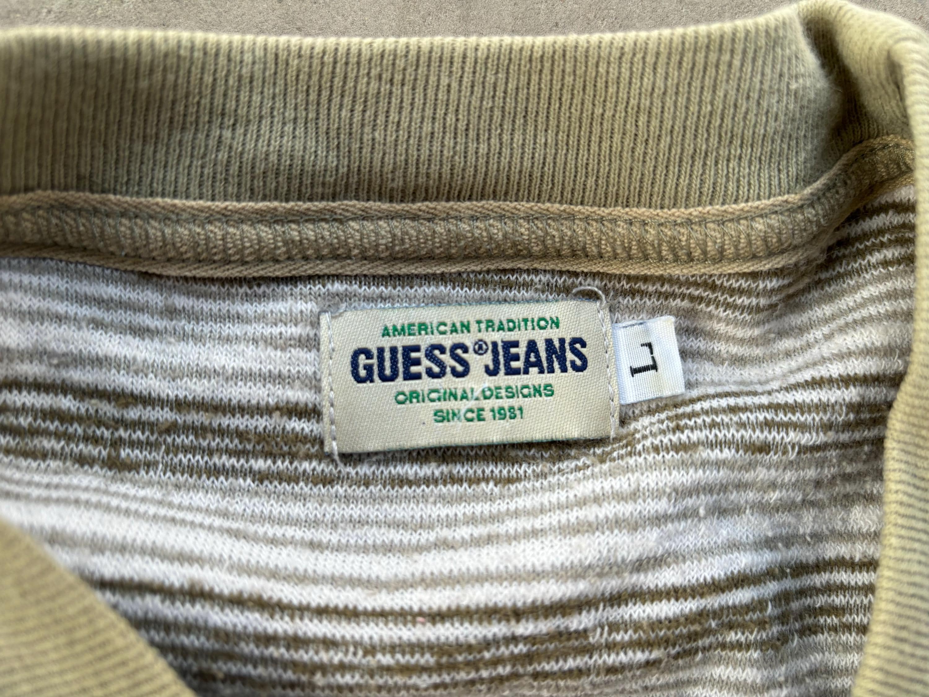 Chemise Guess Rayée Vintage Années 90 - Taille XL Homme - Très Bon état Occasion