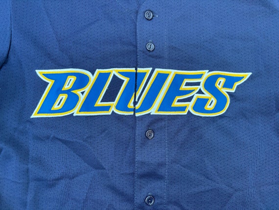 Vintage 90s St Louis Blues Baseball Jersey Majest… - image 2