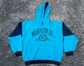 Vintage 90s Washington DC Crewneck Hoodie Size XL by Mostly Cotton Inc