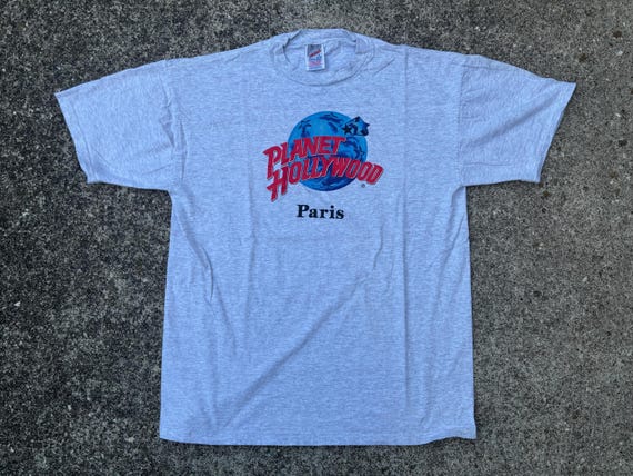 Vintage 90s Planet Hollywood Paris Shirt Size L by Jerzees Vintage 90s Planet Hollywood Paris Shirt Size L by Jerzees