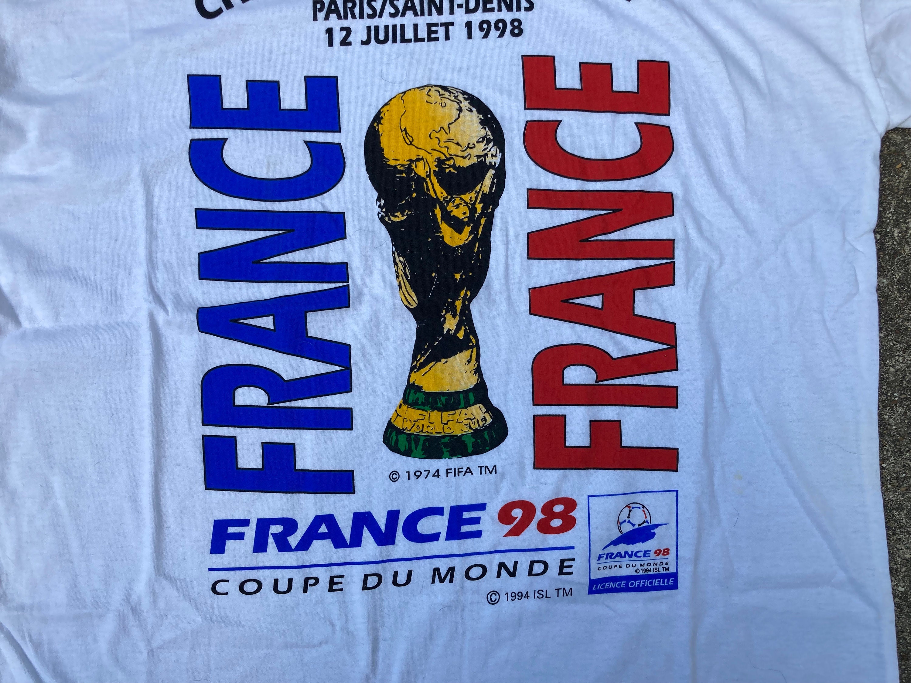 Vintage 1998 World Cup France Champions Shirt Size L - Etsy