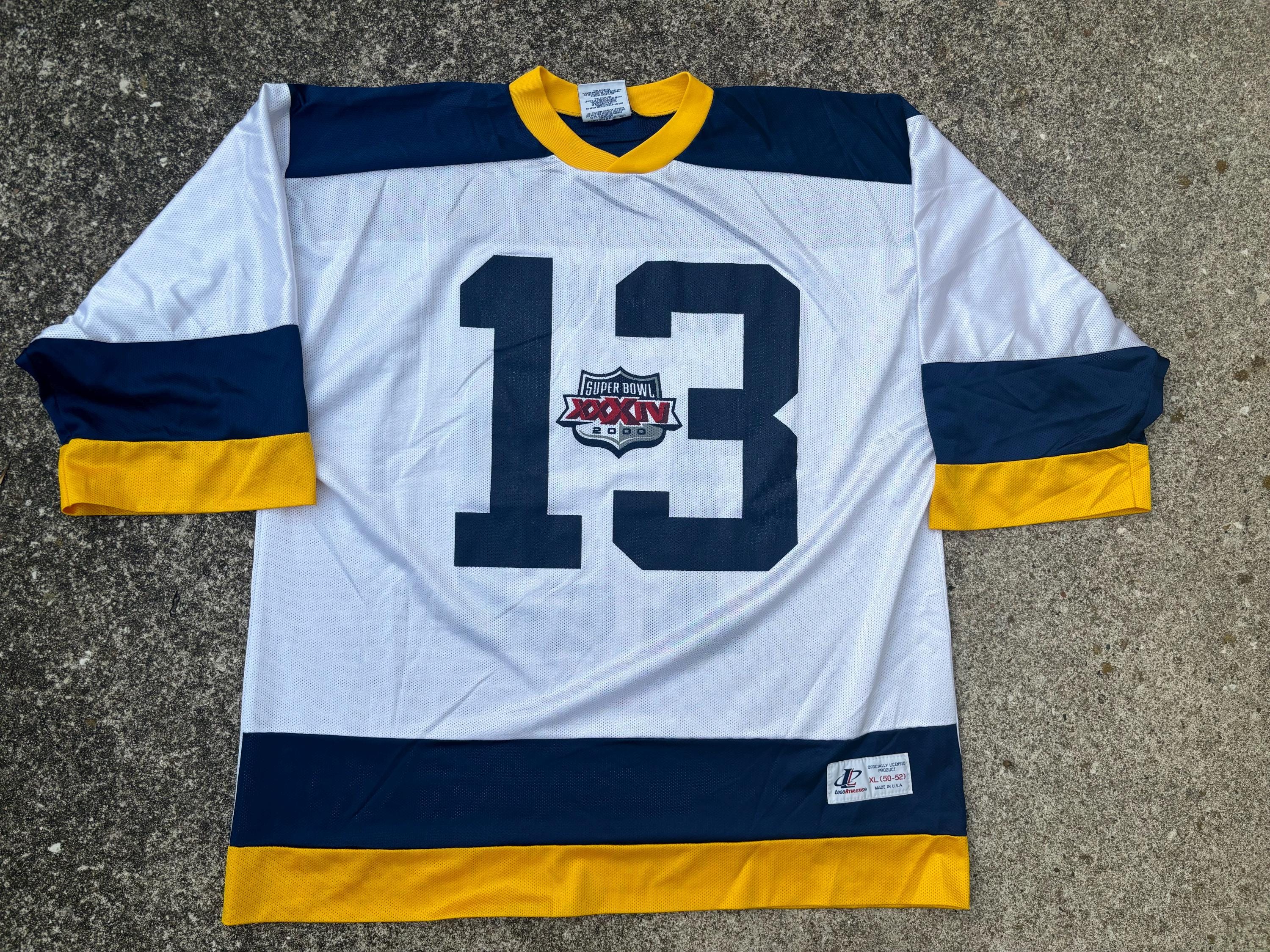 Vintage 2000 St Louis Rams Kurt Warner Super Bowl 34 Jersey Size