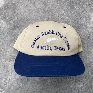 Vintage 90’s Greater Rabbit City Classic Austin Texas Strapback Hat by Texace