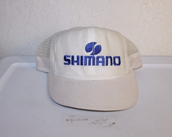 Vintage Washed Out Shimano Rods & Reels Fishing Equipment Fish Unstructured  Strapback Hat Baseball Cap 