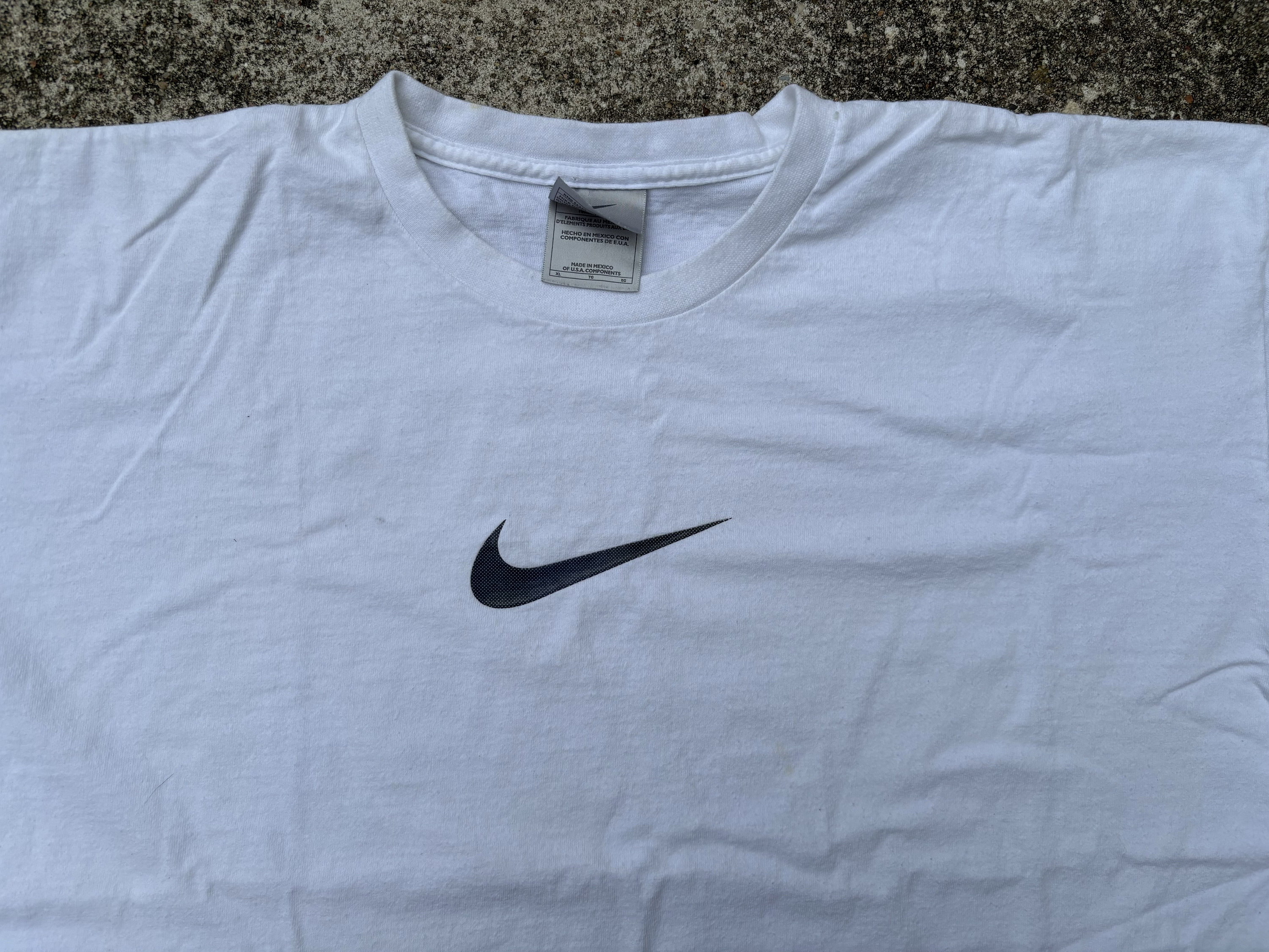 ✅英国製 vintage 90s NIKE Jersey tee white Vintage 90s Nike Center Swoosh Shirt Size XL - Etsy