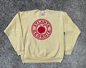 Vintage 90s Atlanta Georgia Sweatshirt Size L by Hanes
