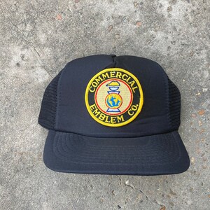 Vintage 90’s Commercial Emblem Co Meshback Hat by Commercial