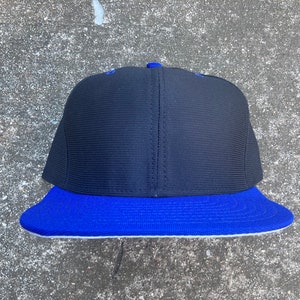 Vintage 90’s Blank Black/Blue Custom Snapback Size S-M by New Era