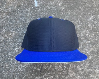 vintage 90's Blank Black/Blue Custom Snapback Size S-M par New Era
