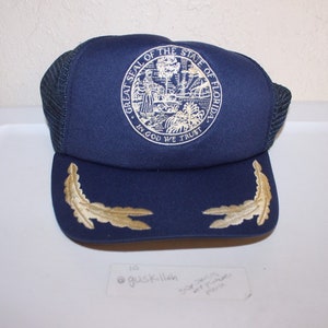 Vintage 80&#39;s Great Seal of The State of Florida Meshback Snapback Hat