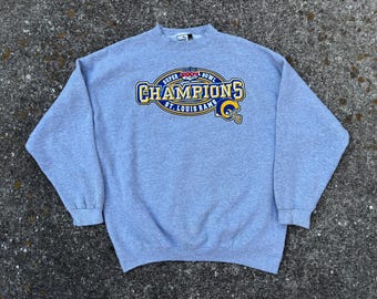 Vintage 2000 St Louis Rams SuperBowl  Champions Sweatshirt Size 2XL by Puma