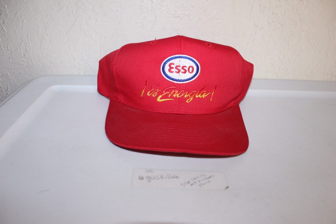 山田レン 希少ワッペン ESSO エッソ メッシュキャップ 帽子 赤 90s 山田レン 希少ワッペン ESSO エッソ メッシュキャップ 帽子 赤