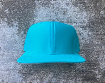 vintage 90's Blank Teal Custom Snapback Taille S-M par New Era