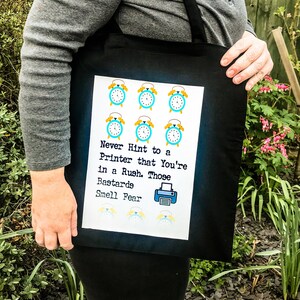 Printer Problems Funny Quote Tote Bag, Sweary Computer Tote Bag, Cotton Eco Gift, IT Geek Gift