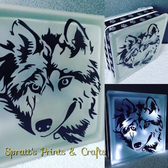Wolf Nachtlicht Glaswurfel Wolf Kopf Licht Etsy