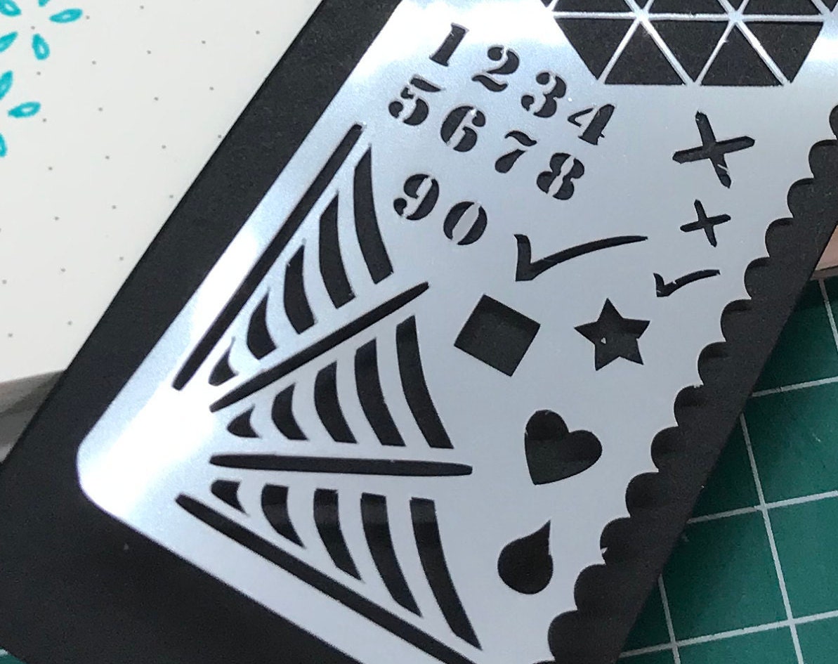 Bullet Journal Patterns Stencils + Bookmark #3 (5.75 x 6