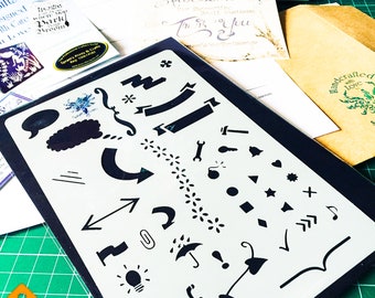 Starters Journal Schablone, Handwerk Mylar Schablone, Planer Schablone, habit Schablone, Notebooks & Schreibwaren Schablone