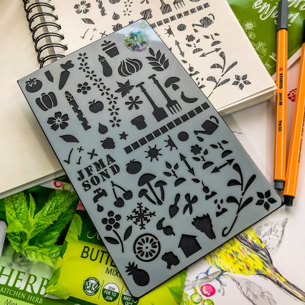 Vegetable Stencils Etsy UK