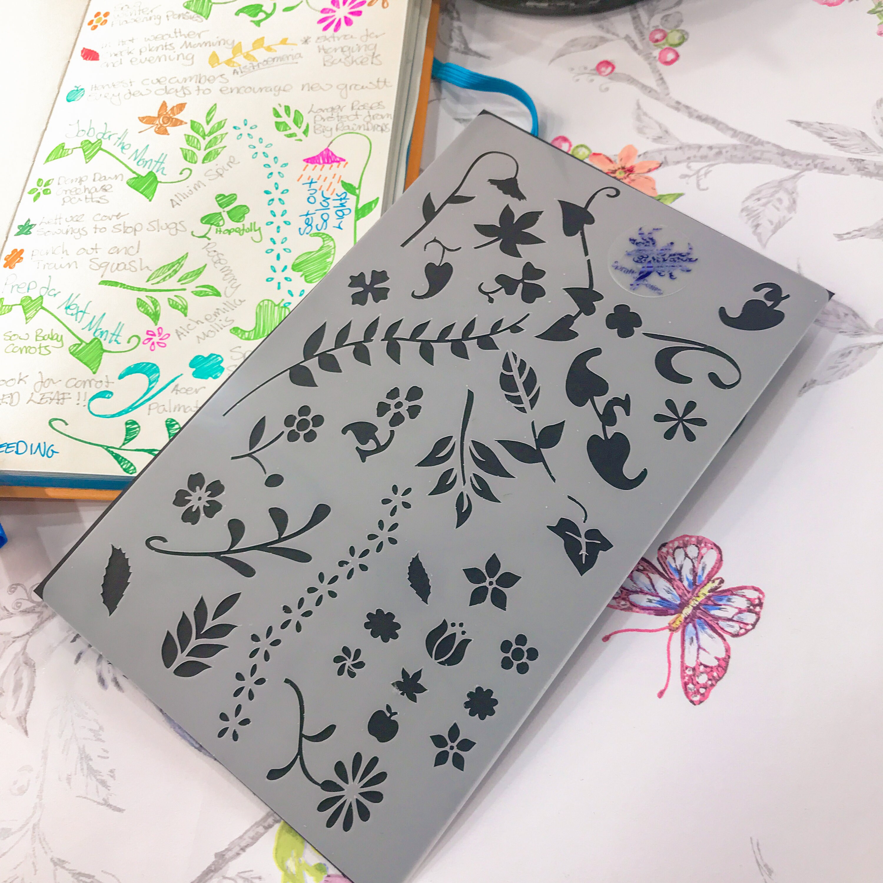 Flowers n Plants Garden Bullet Journal Stencil, a great Nature Planne…