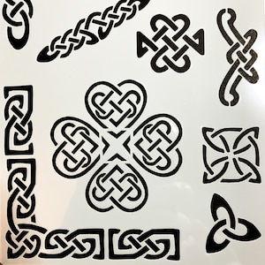 Celtic Viking Knots Journal Stencils, money saving bundle, six for price of five, Arts Crafts stencil
