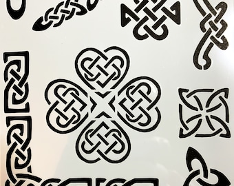 Celtic Viking Knots Journal Stencils, money saving bundle, six for price of five, Arts Crafts stencil