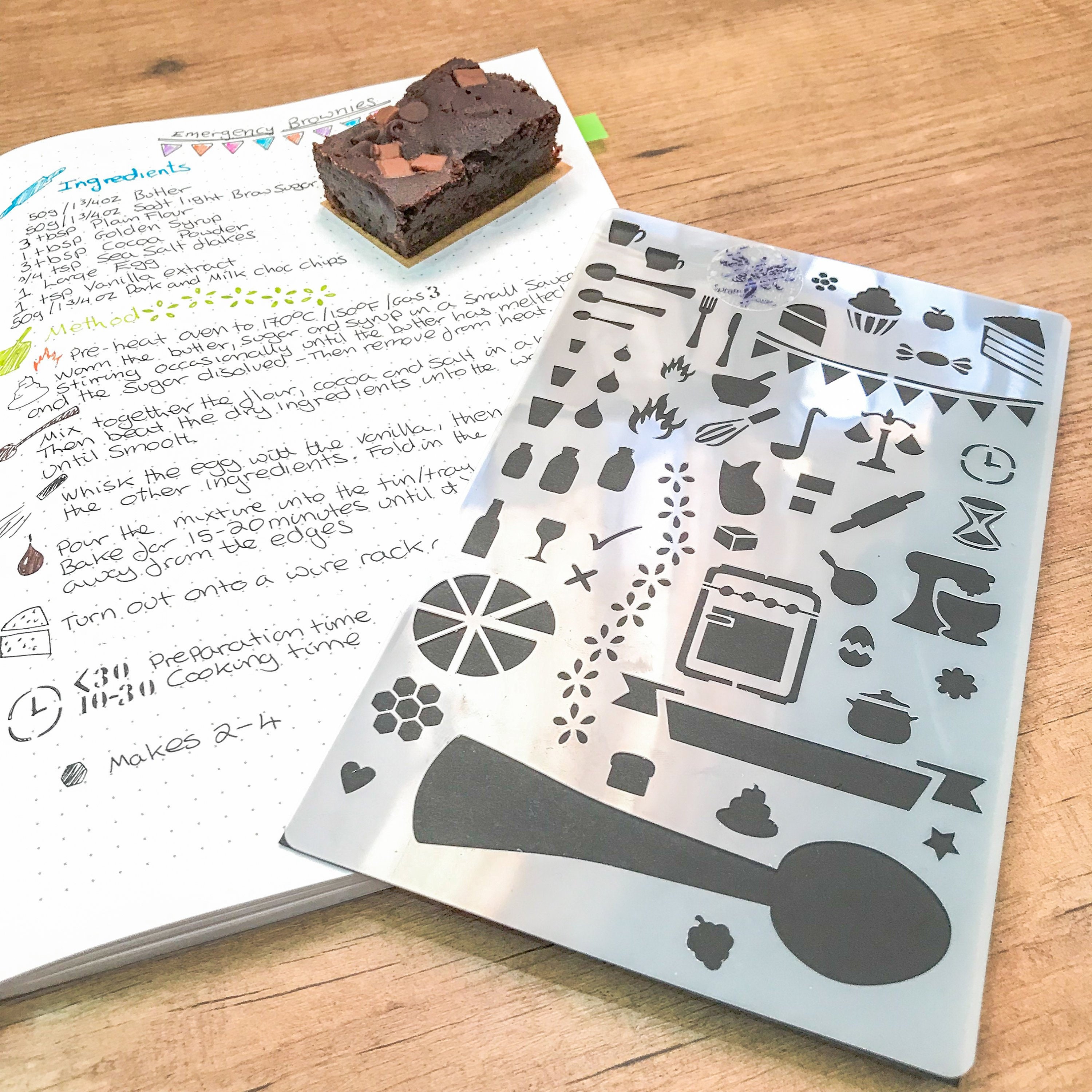 Baking Bullet Journal Stencil Baking Planner Layout Craft Etsy UK
