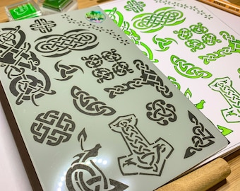 Celtic Viking Knots Journal Stencil (Design 2), Arts Crafts stencil