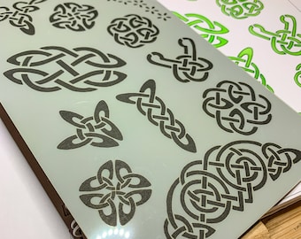 Celtic Viking Knots Journal Stencil (Design 3), Arts Crafts stencil