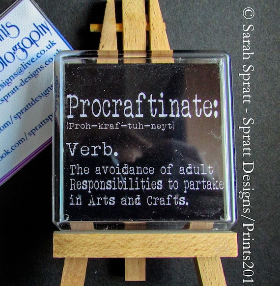Procraftinate Quote Fridge Magnet, Crafters Funny Magnet, Funny Quote Magnet, craft magnet, quote fridge magnet, quote magnet, crafter verb
