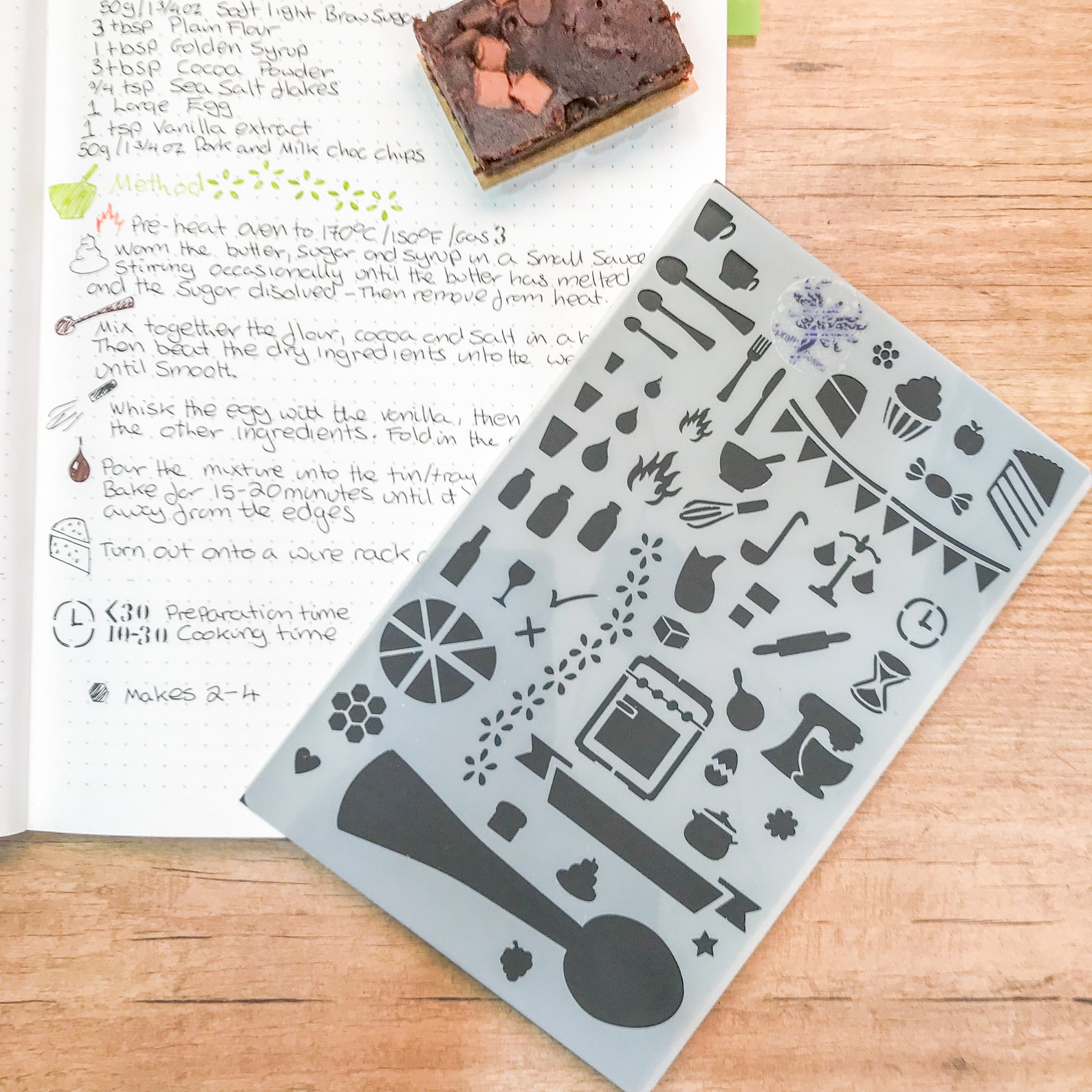 Baking Bullet Journal Stencil Baking Planner Layout Craft Etsy UK