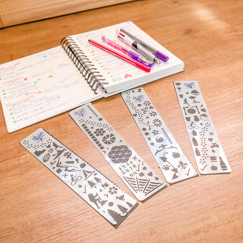 Special Offer Bullet Journal Bookmark Stencils Collection - Etsy