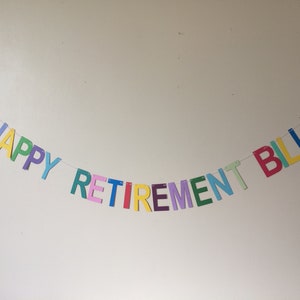 Créez votre banderole, votre bannière ou votre décoration de fête personnalisée « BONNE RETRAITE »