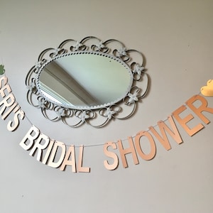 Banderines personalizados/personalizados para despedida de soltera, decoración para fiesta de boda, banderines de despedida de soltera de oro rosa
