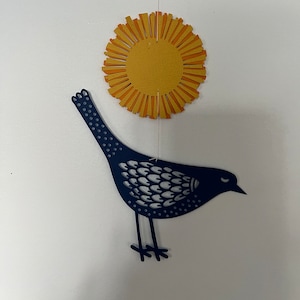 mobile di carta, decorazione da appendere a forma di uccello, decorazione da finestra a forma di uccello, decorazione da finestra a forma di uccello da giardino, regalo per cassetta delle lettere, regalo per la mamma, regalo per la festa della mamma