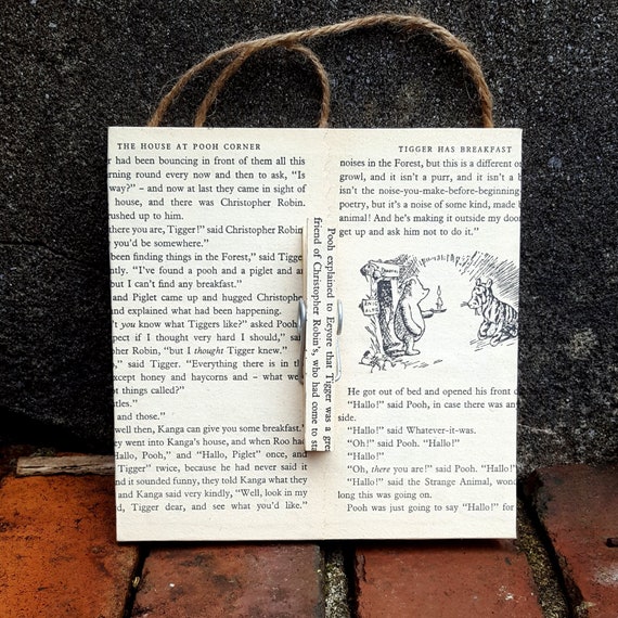 Winnie The Pooh And Tigger Book Page Plaque And Peg For Notes