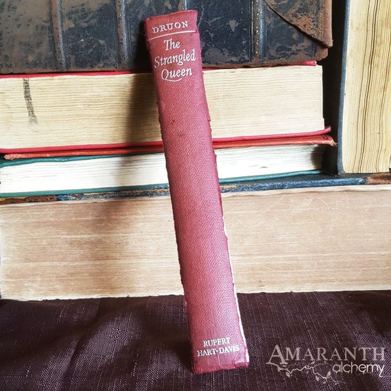 The Strangled Queen Maurice Druon Book Spine Bookmark - Etsy