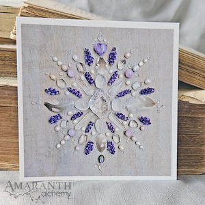 Pocztówka Crystal Grid - Uzdrawiająca lawenda