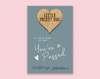 You've Passed, Little Pocket Hug Token | Pick Me Up, WishStrings Gift | Letterbox Friendly | Positive Pick Me Up Gift, Exams, Driving Test