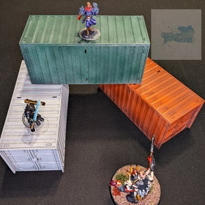 Contenedores de envío / Juegos de mesa / Wargaming / 40k / D&D / Pathfinder / Juego de rol / TTRPG / Terreno / Terreno disperso / DnD
