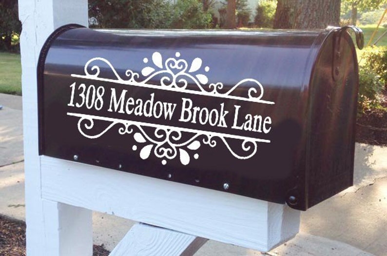 Floral Split Mailbox Decal
