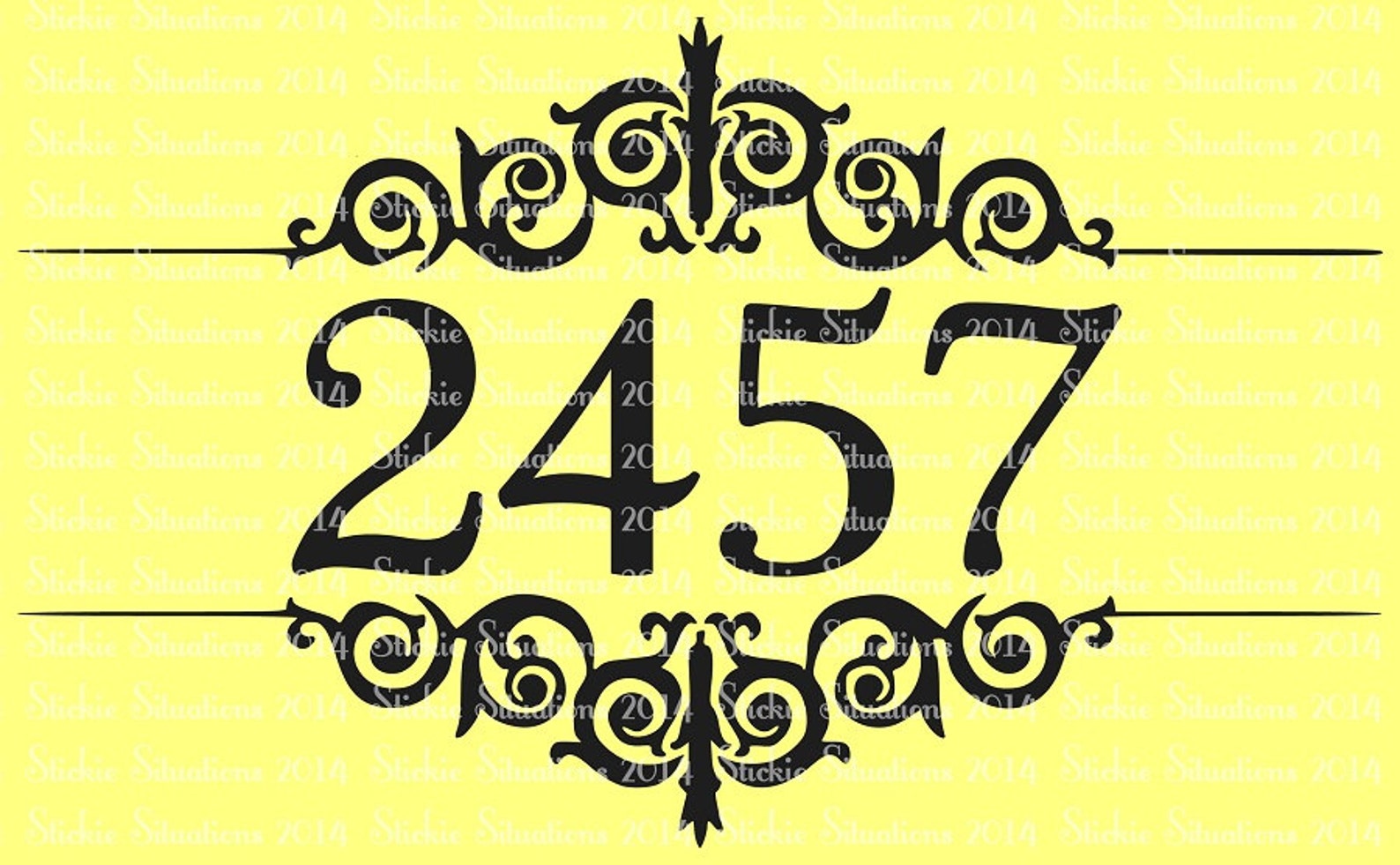 Fancy Frame House Number Mailbox Decal Etsy