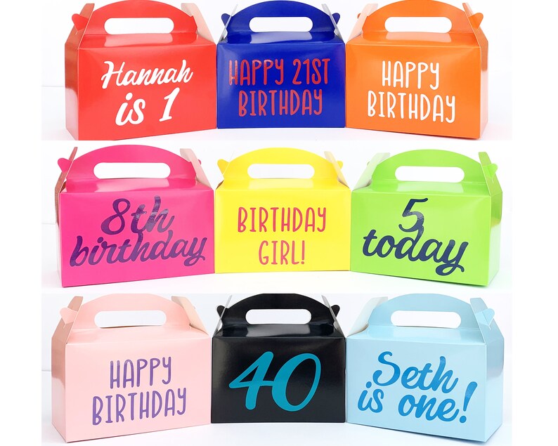 Birthday Gift Box / Birthday Party Bag Happy Birthday Childs Etsy UK