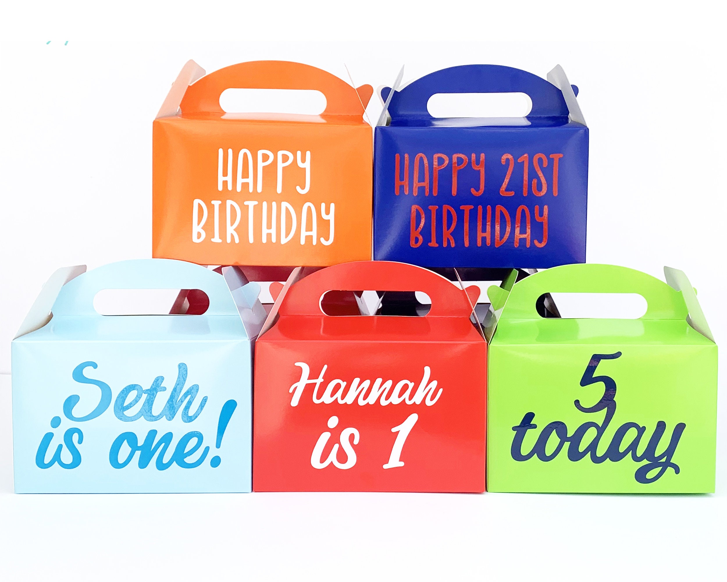 Birthday Gift Box / Birthday Party Bag Happy Birthday Childs Etsy UK