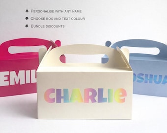 Personalised Party Bag for Kids Birthday Treat or Gift Boxes